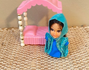 Vintage Storykins Sleeping Beauty doll and bed by Hasbro