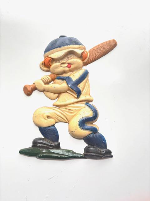 Vintage Sexton 1970 cast aluminum baseball players 3 piece