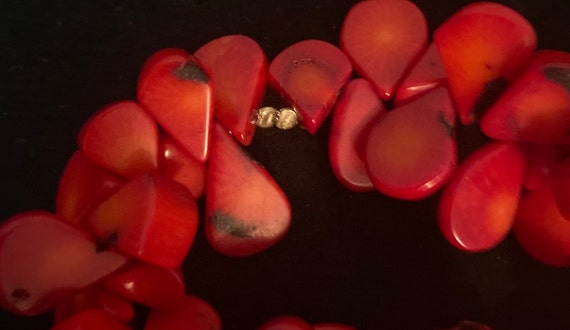 Authentic Red Teardrop Coral Bracelet from Sweden… - image 2