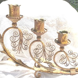 Golden Brass Candelabra Centerpiece/Wedding, shower or special event table decor