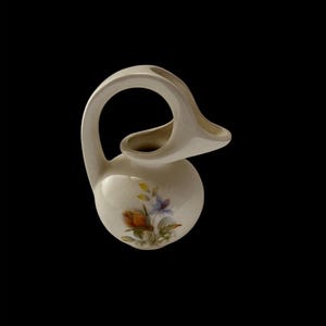 Mid-Century Pitcher for syrup or creamer/floral motif