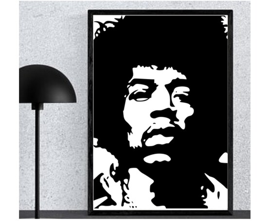 A0 A1 A2 A3 A4 Sizes Jimi Hendrix Vintage Large CANVAS Art Print