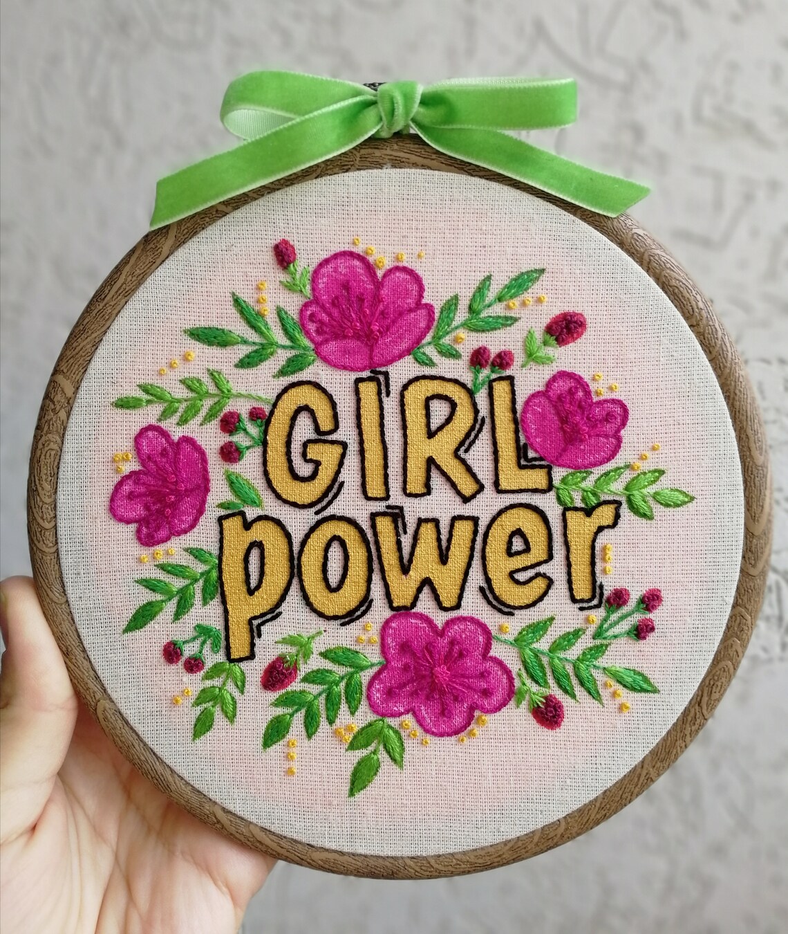 Girl Power EmbroideryFeminist Hoop ArtHand EmbroideryWall Etsy