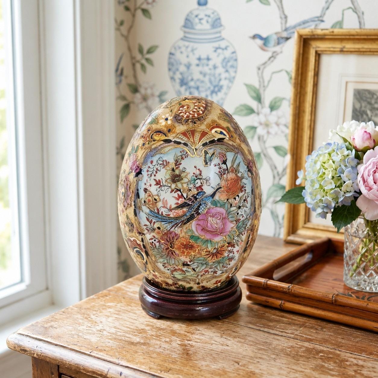 Chinese Porcelain Egg - Etsy