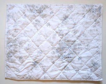 Simply Shabby Chic Standard Quilted Sham Pastel Blue Floral Romantic Cottage