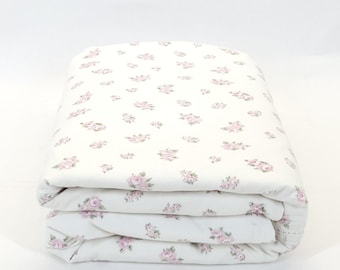 Vtg Rachel Ashwell Treasures FQ Duvet Cover Rosebud Floral Pink Shabby Chic READ
