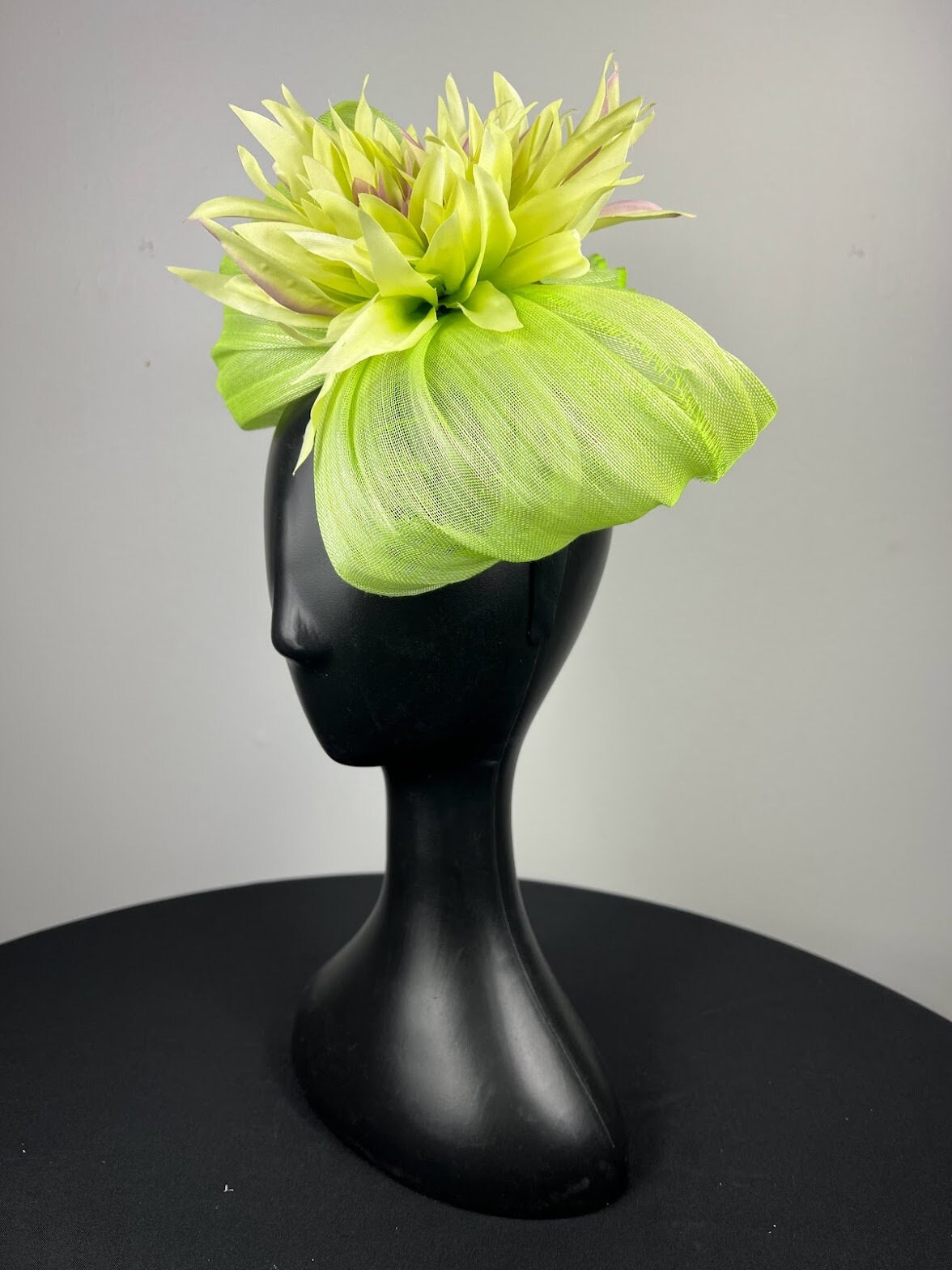 Orchids Fascinator - Lime main image 1