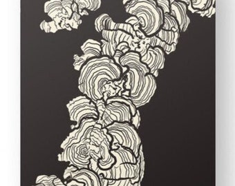 Pilz Print, Pilz Wandkunst, Hochwertige Pilz Wand Kunst Poster, Truthahnpilz, Pilze Kunstdruck, botanische Wohnkultur