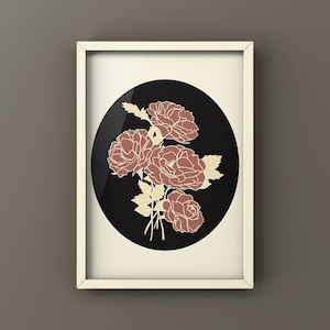 Blush Pink Rose Digital Download, Printable Art Print, Botanical Flower Poster, Pink Floral Art Print, Pink Floral Wall Art, Flower Art