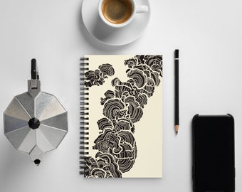 Mushroom Spiral Notebook, Paperback Middelgrote Mushroom Journal of Notepad, Stippellijn Schetsboek
