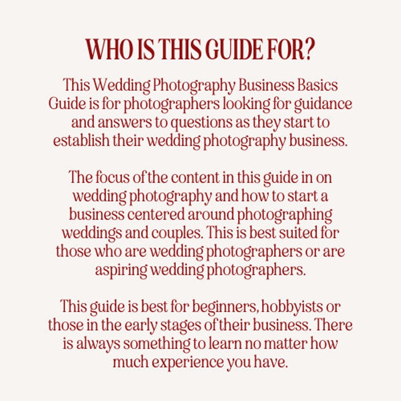 Wedding Photography Business Basics Guide image 4