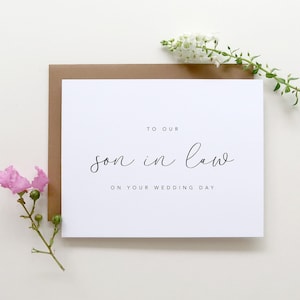 To Our Son In Law On Your Wedding Day. Son In Law Wedding Day Card. Card For Son In Law . Wedding Day Cards. Wedding Card. Card Wedding.