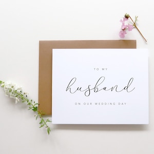 To My Husband On Our Wedding Day. Card For Husband. To My Husband Card. Wedding Day Card. Wedding Cards. Card To Groom. To My Hubby Card.