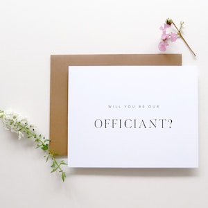 Will You Be Our Officiant Card. Officiant Card. Proposal Card. Wedding Cards. Marry Us Card. Wedding Card. Card for Wedding Officiant.