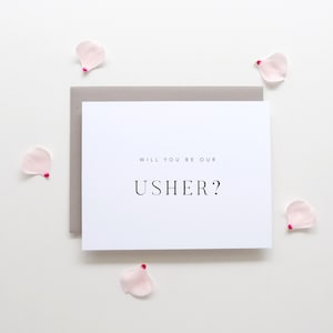 Will You Be Our Usher Card. Usher Proposal Card. Proposal Card. Usher Card. Wedding Cards. Usher Request Cards. Be Our Usher Card. Cards.