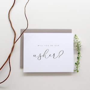 Will You Be Our Usher Card. Usher Proposal Card. Proposal Card. Usher Card. Wedding Cards. Usher Request Cards. Be Our Usher Card. Cards.