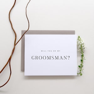Groomsman Proposal Card: Minimalist Wedding Card