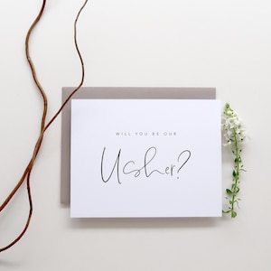 Will You Be Our Usher Card. Usher Proposal Card. Proposal Card. Usher Card. Wedding Cards. Usher Request Cards. Be Our Usher Card. Cards.