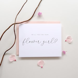 Will You Be Our Flower Girl Card. Flower Girl Proposal Card. Proposal Card. Flower Girl Card. Be My Flower Girl Card. Card For Flower Girl.
