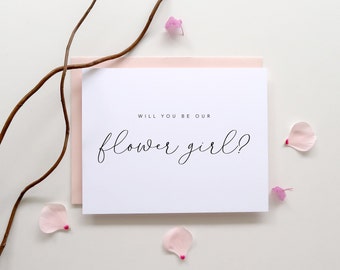 Will You Be Our Flower Girl Card. Flower Girl Proposal Card. Proposal Card. Flower Girl Card. Be My Flower Girl Card. Card For Flower Girl.