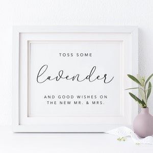 Toss Some Lavender Sign. Wedding Send Off. Wedding Lavender Confetti. Wedding Lavender Sign. Wedding Toss Sign. Wedding Ceremony. Signs.