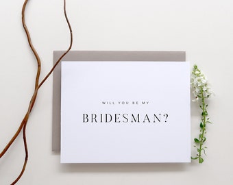 Will You Be My Bridesman Card. Bridesman Proposal Card. Proposal Card. Bridesman Card. Card For Bridesman. Wedding Cards. Bridesman Card.