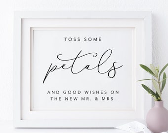 Toss Some Petals Sign. Wedding Send Off. Wedding Petals Confetti. Wedding Confetti Sign. Wedding Toss Sign. Wedding Ceremony. Wedding Decor.