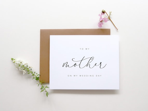 To My Mom Wedding Card To My Mom Wedding Card