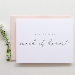 Will You Be My Maid of Honor Card. Maid of Honor Proposal Card. Card For Maid Of Honor. Be My Maid Of Honor Card. Bridal Party Proposal Card