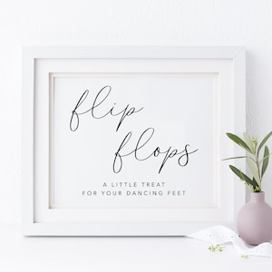 Flip Flops A Little Treat For Your Dancing Feet Sign-Wedding Dancing Shoes Sign-Wedding Sign-Wedding Printables-Flip Flop Wedding Sign-Signs