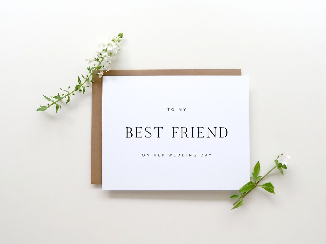MAGJUCHE Gold Foil Wedding Card - To My Best Friend On Her Wedding Day Greeting Card