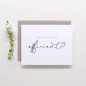 Will You Be Our Officiant Card. Officiant Card. Proposal Card. Wedding Cards. Marry Us Card. Wedding Card. Card for Wedding Officiant.