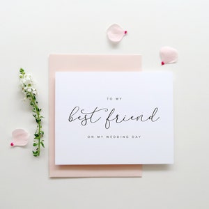 To My Best Friend On My Wedding Day Card - Best Friend Wedding Card - To My Best Friend Card - Wedding Day Card - Bridesmaid Card - Cards