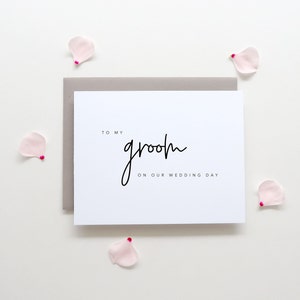 To My Groom On Our Wedding Day. Card For Groom. To My Husband Card. Wedding Day Card. Wedding Cards. Groom Wedding Day Card. Card To Groom.