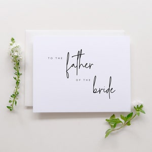 To The Father Of The Bride. Father Of The Bride Card. Dad In Law Card. Card For Father In Law. To My Father-In-Law Card. Wedding Day Cards.