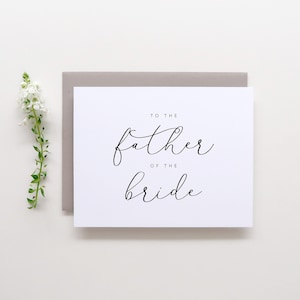 To The Father Of The Bride. Father Of The Bride Card. Dad In Law Card. Card For Father In Law. To My Father-In-Law Card. Wedding Day Cards.