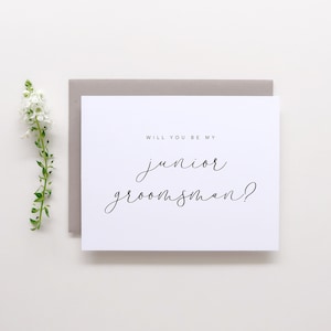 Will You Be My Junior Groomsman Card. Groomsman Proposal Card. Proposal Card. Groomsman Card. Card For Junior Groomsman. Wedding Cards.