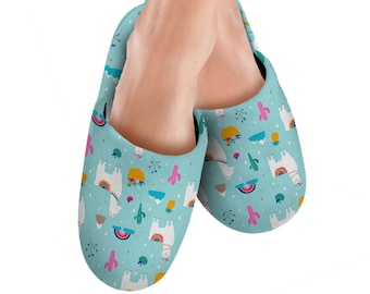 llama slippers for women