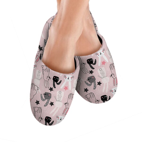 white rabbit slippers