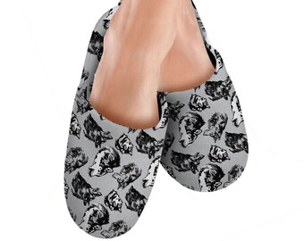 mens wolf slippers