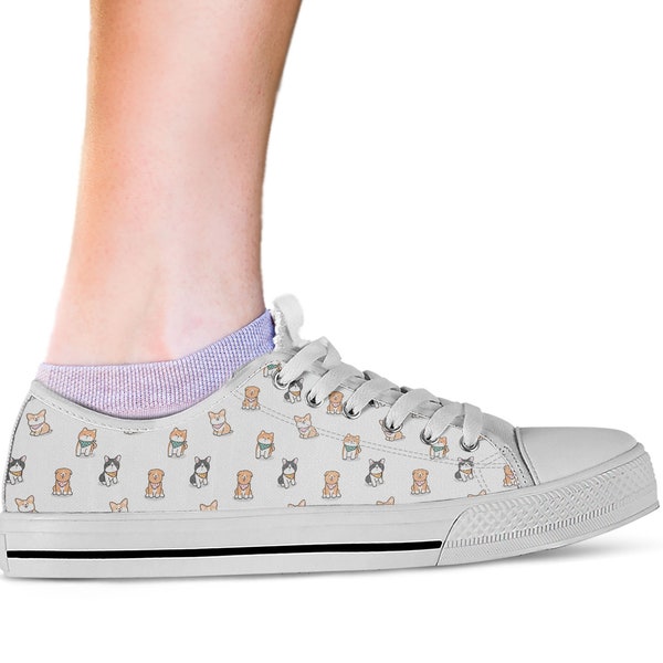 Dog Print Shoes Etsy