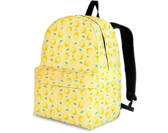 lemon print backpack