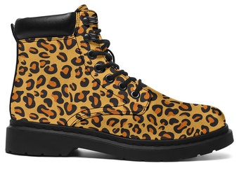womens leopard duck boots