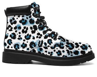 womens leopard print duck boots