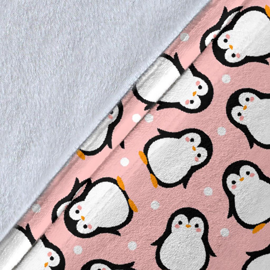 Cute Penguin Blanket Penguin Pattern Throw Blanket Penguin Etsy
