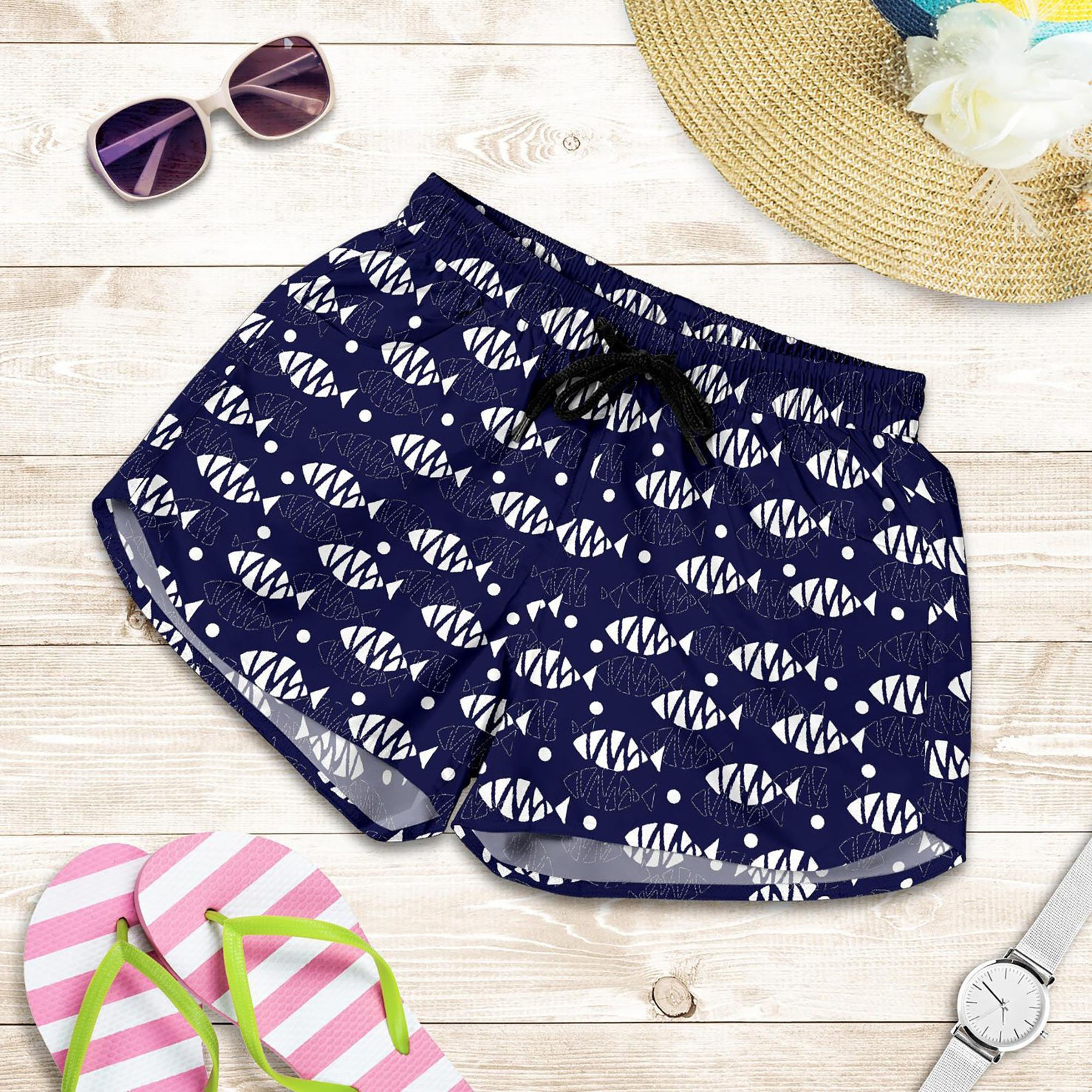 Fish Shorts Fish Pattern Swim Shorts for Women / Men Fish Etsy