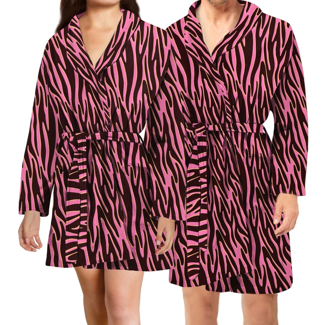 Zebra Bathrobe Zebra Pattern Bath Robe for Women / Men Etsy