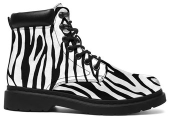 zebra print booties