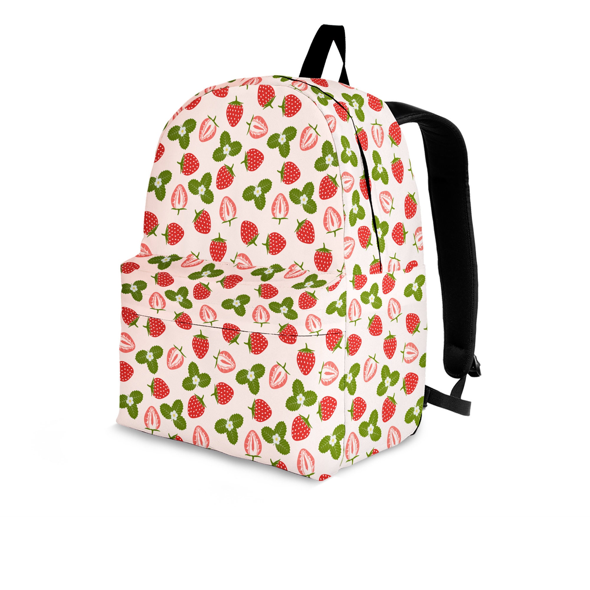 Strawberry Backpack For Kids and Adults Strawberry Pattern Etsy