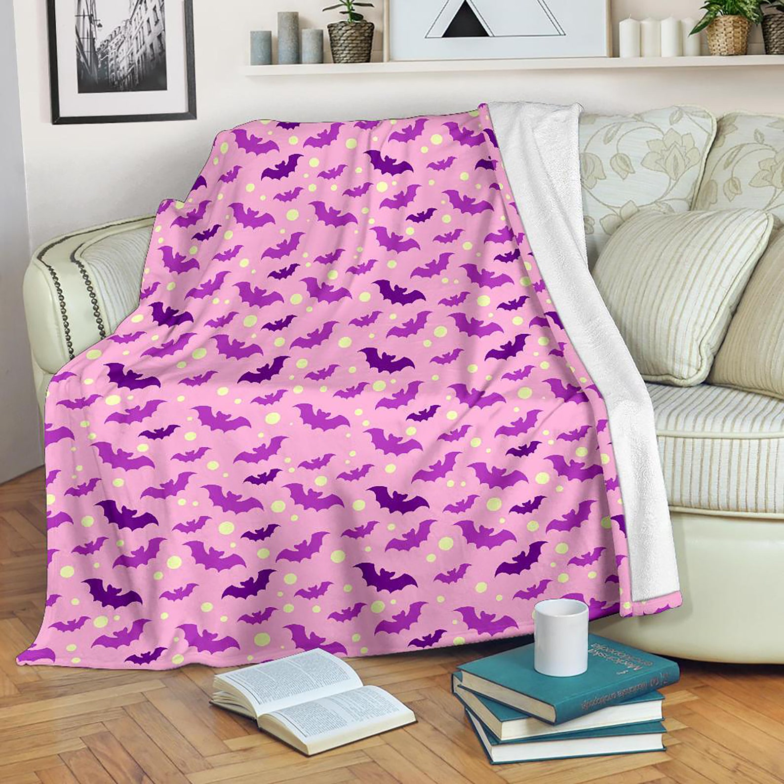 Cute Bat Blanket Bat Throw Blanket Bat Fleece Blanket Etsy